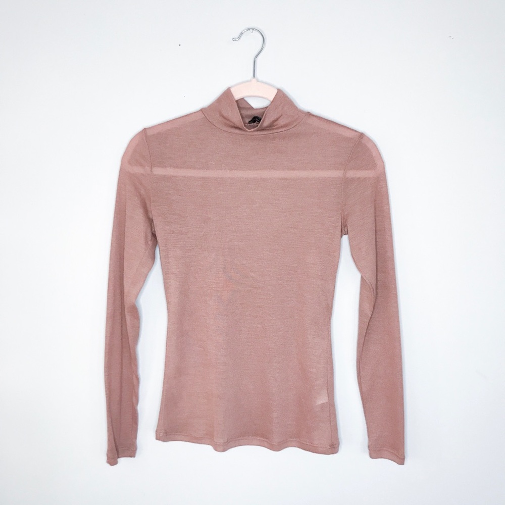 Dynamite Nude Cropped Turtleneck